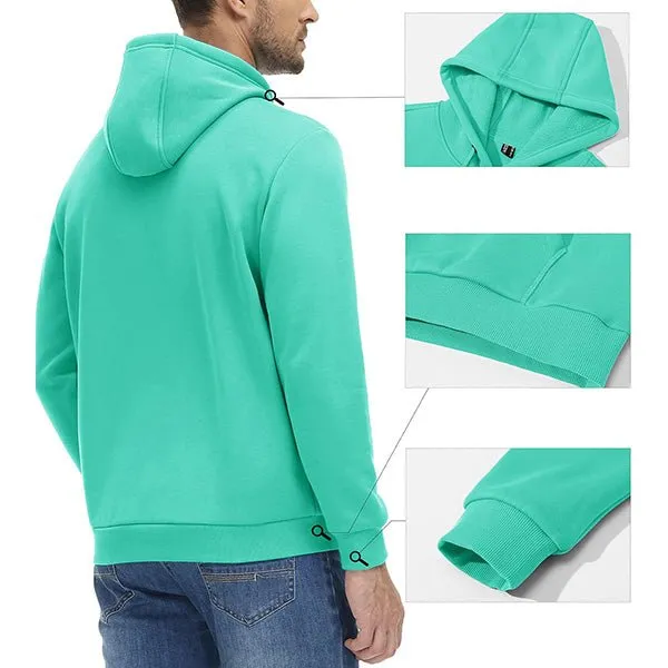 Cozy Men’s Fleece Lined Workout Hoodie with Kangaroo Pocket
