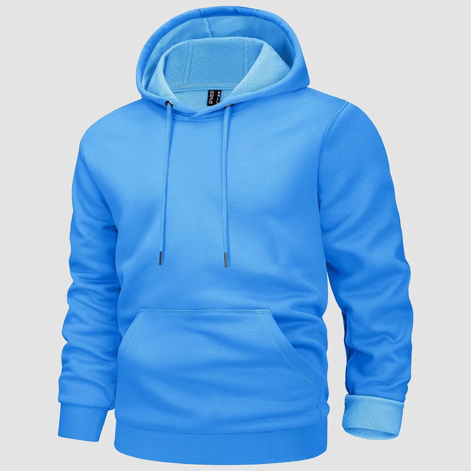 Cozy Men’s Fleece Lined Workout Hoodie with Kangaroo Pocket