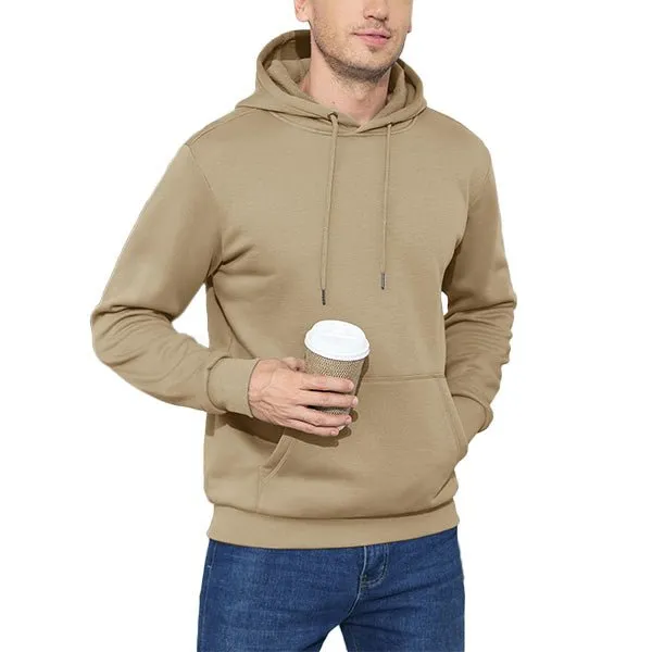 Cozy Men’s Fleece Lined Workout Hoodie with Kangaroo Pocket
