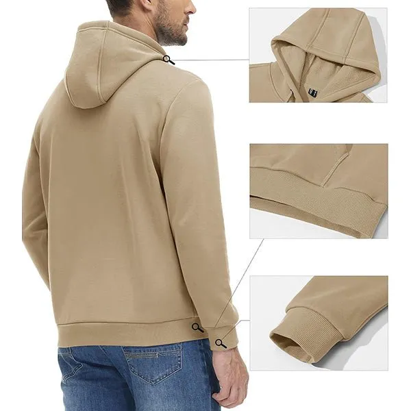 Cozy Men’s Fleece Lined Workout Hoodie with Kangaroo Pocket