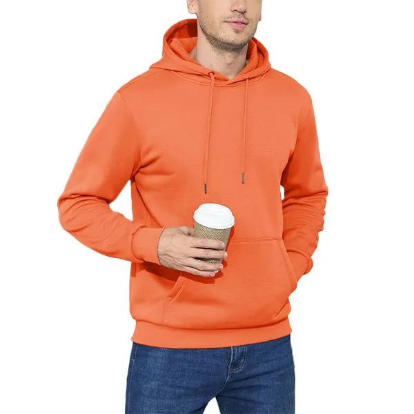 Cozy Men’s Fleece Lined Workout Hoodie with Kangaroo Pocket