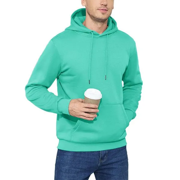 Cozy Men’s Fleece Lined Workout Hoodie with Kangaroo Pocket