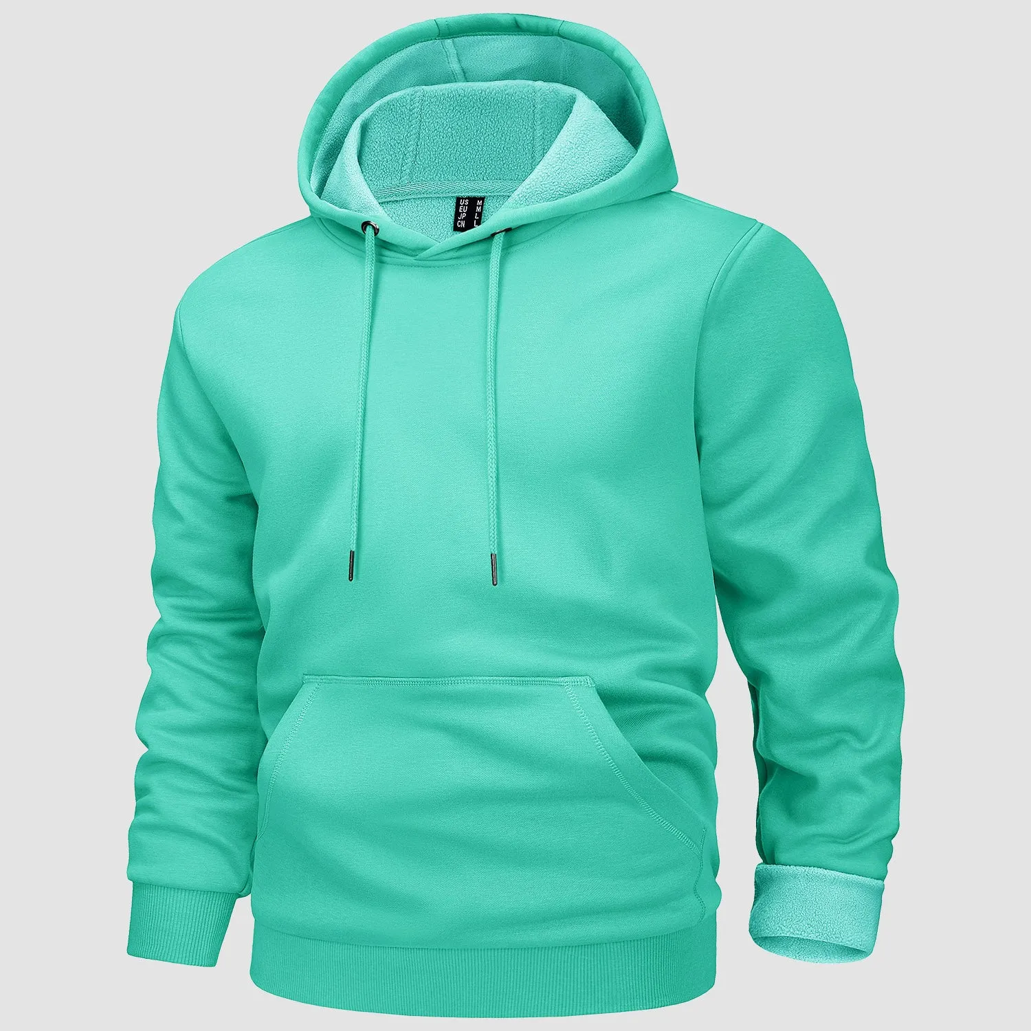 Cozy Men’s Fleece Lined Workout Hoodie with Kangaroo Pocket