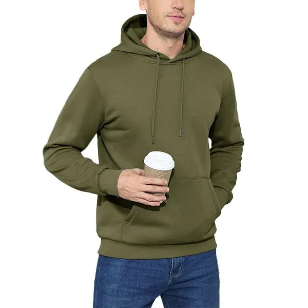 Cozy Men’s Fleece Lined Workout Hoodie with Kangaroo Pocket