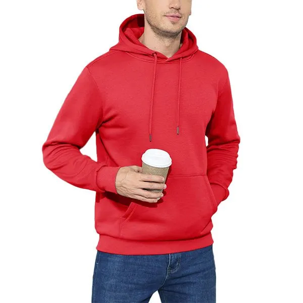 Cozy Men’s Fleece Lined Workout Hoodie with Kangaroo Pocket