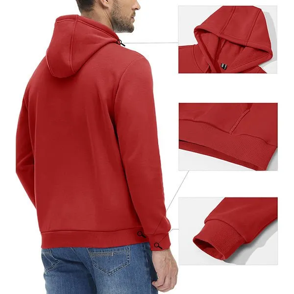 Cozy Men’s Fleece Lined Workout Hoodie with Kangaroo Pocket