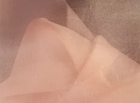 Crisp Softly Romantic Peach Silk Organza (Made in Italy)