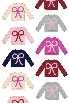 *CUSTOM* Bow Chunky Knit Sweater