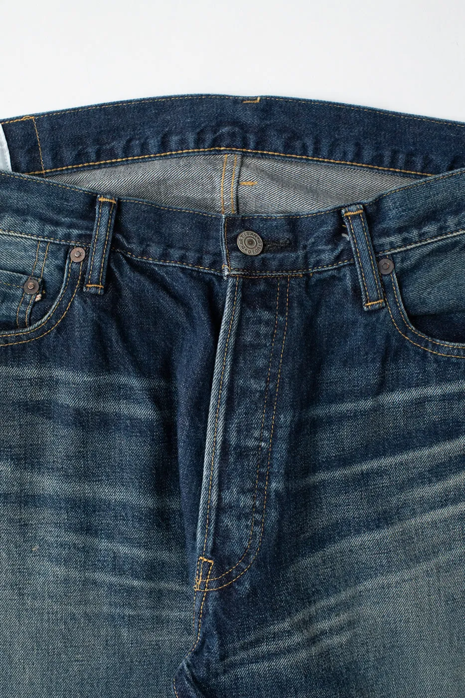 D1890US - 13oz Used-Wash Indigo Selvedge Denim - Loose Straight