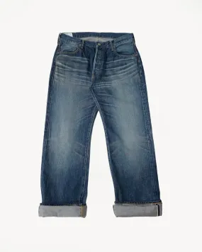 D1890US - 13oz Used-Wash Indigo Selvedge Denim - Loose Straight