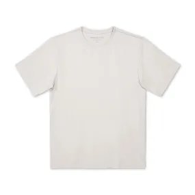 DAVID AUGUST PIMA COTTON CREW NECK T-SHIRT IN STONE