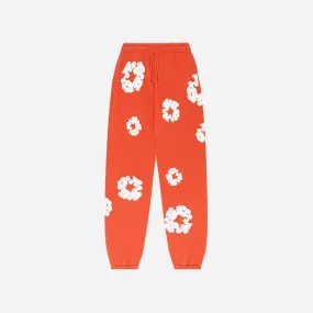 DENIM TEARS THE COTTON WREATH SWEATPANTS ORANGE