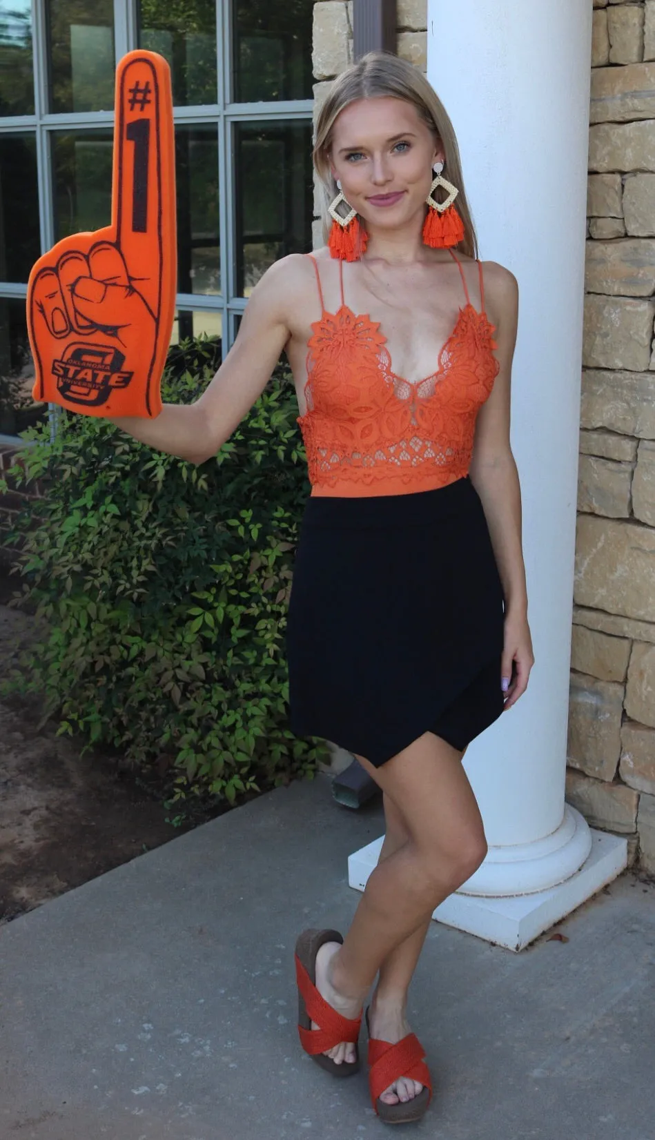 DIVISION Lace/Jersey Bodice Bodysuit Top
