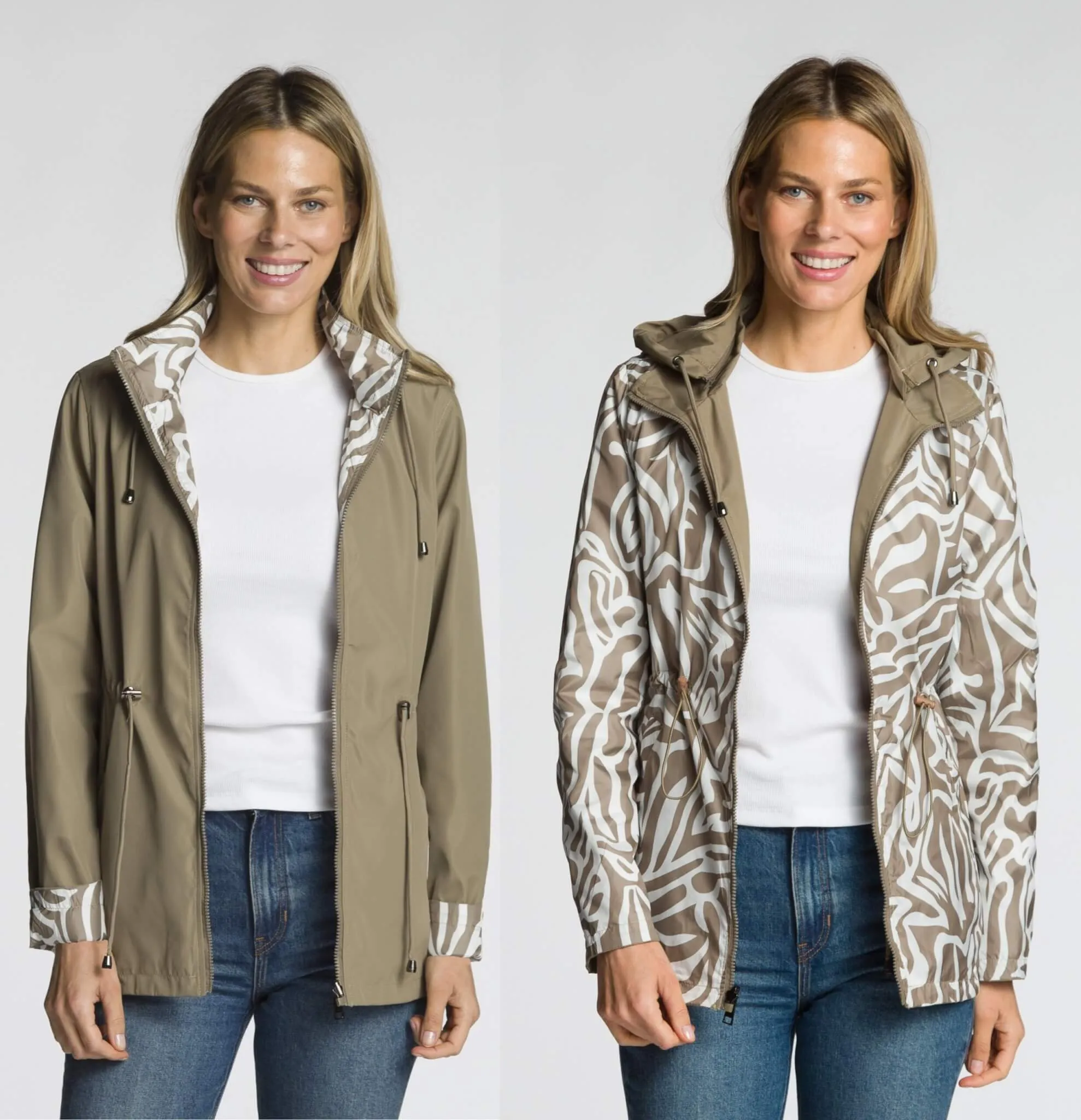 DKR & Co Khaki Water Resistant Reversible Rain Coat