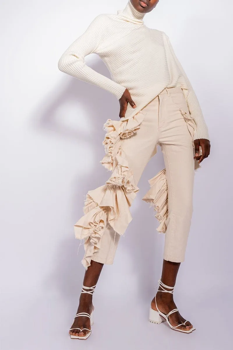 Draped Jumper - White