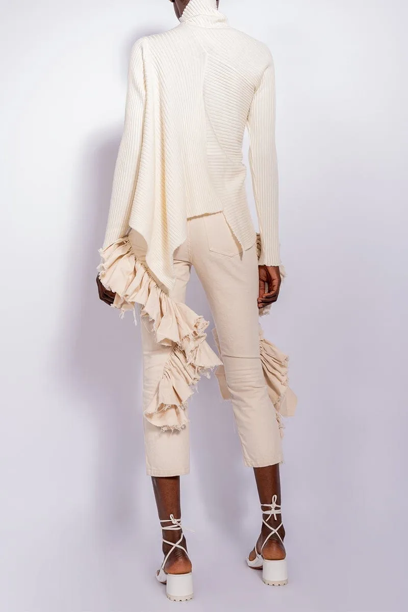 Draped Jumper - White