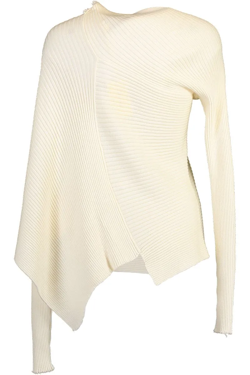Draped Jumper - White