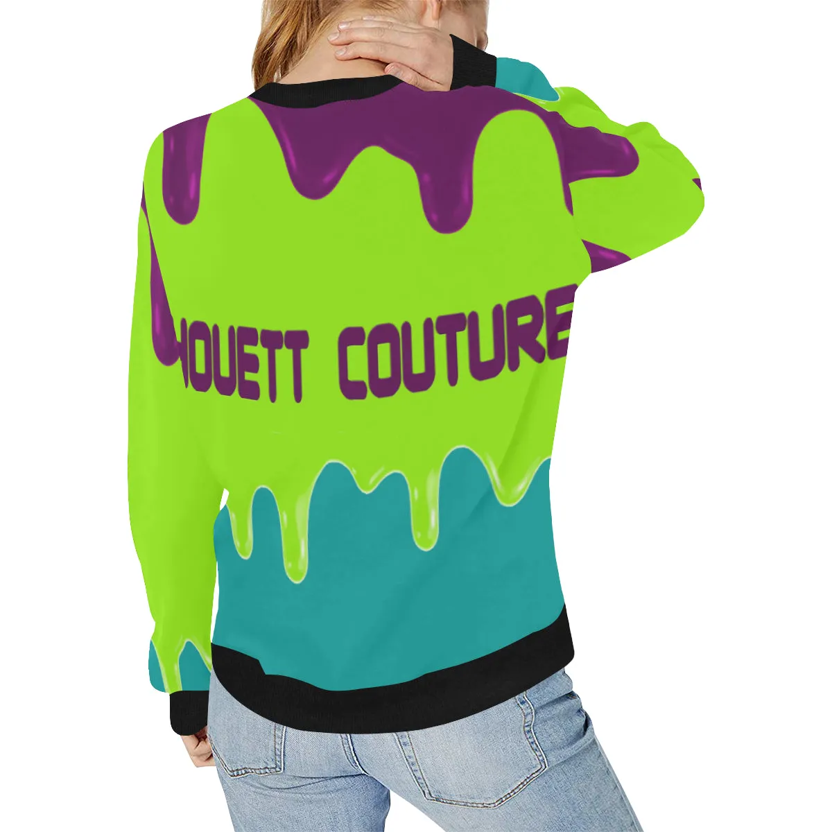 DRIPPIN LEAN Women's Rib Cuff Crew Neck Sweatshirt