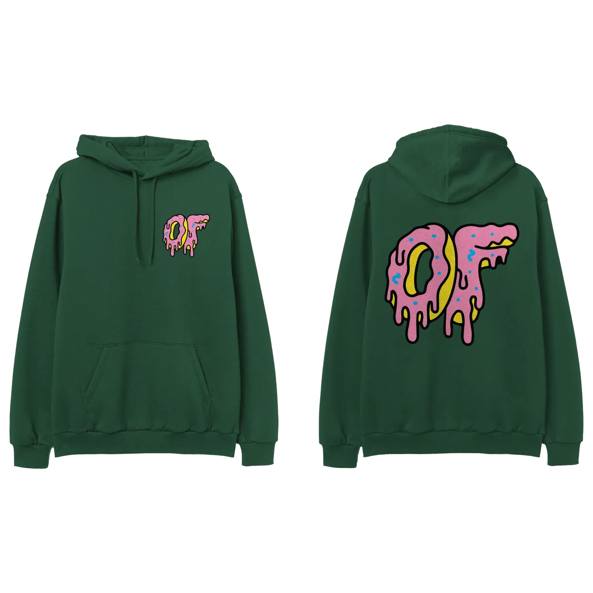 Dripping Logo Hoodie- Green