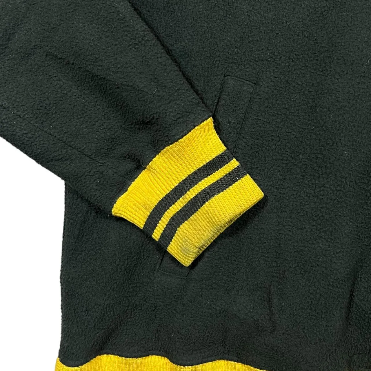 Early 00's ROOTS ATHLETICS "1973" Embroidered Green Pullover Fleece Hoodie