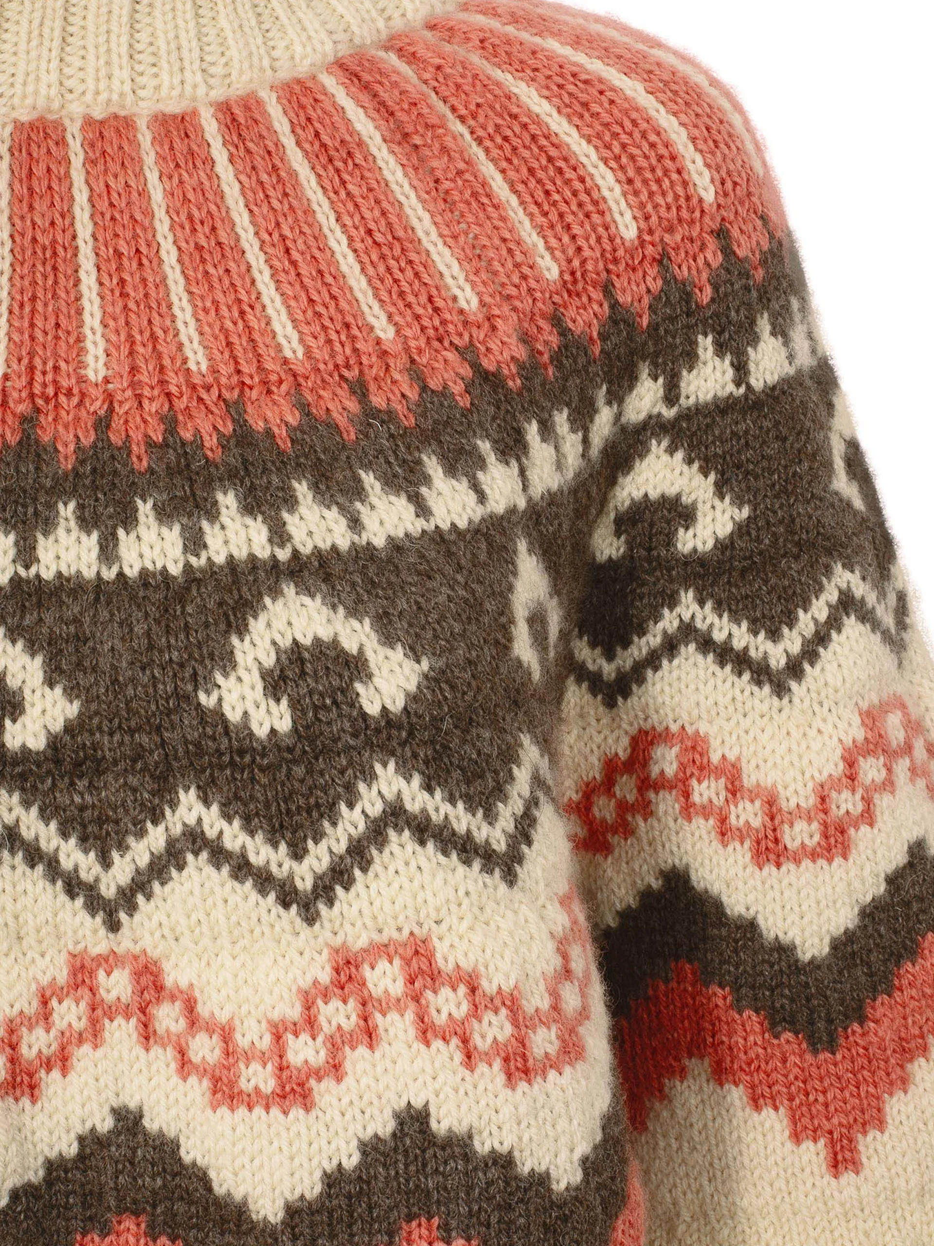 Ecru with shrimp and peat Fleetwood jumper