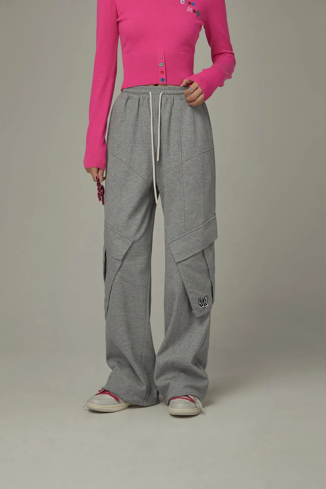 Elastic Waist Pocket Sweatpants