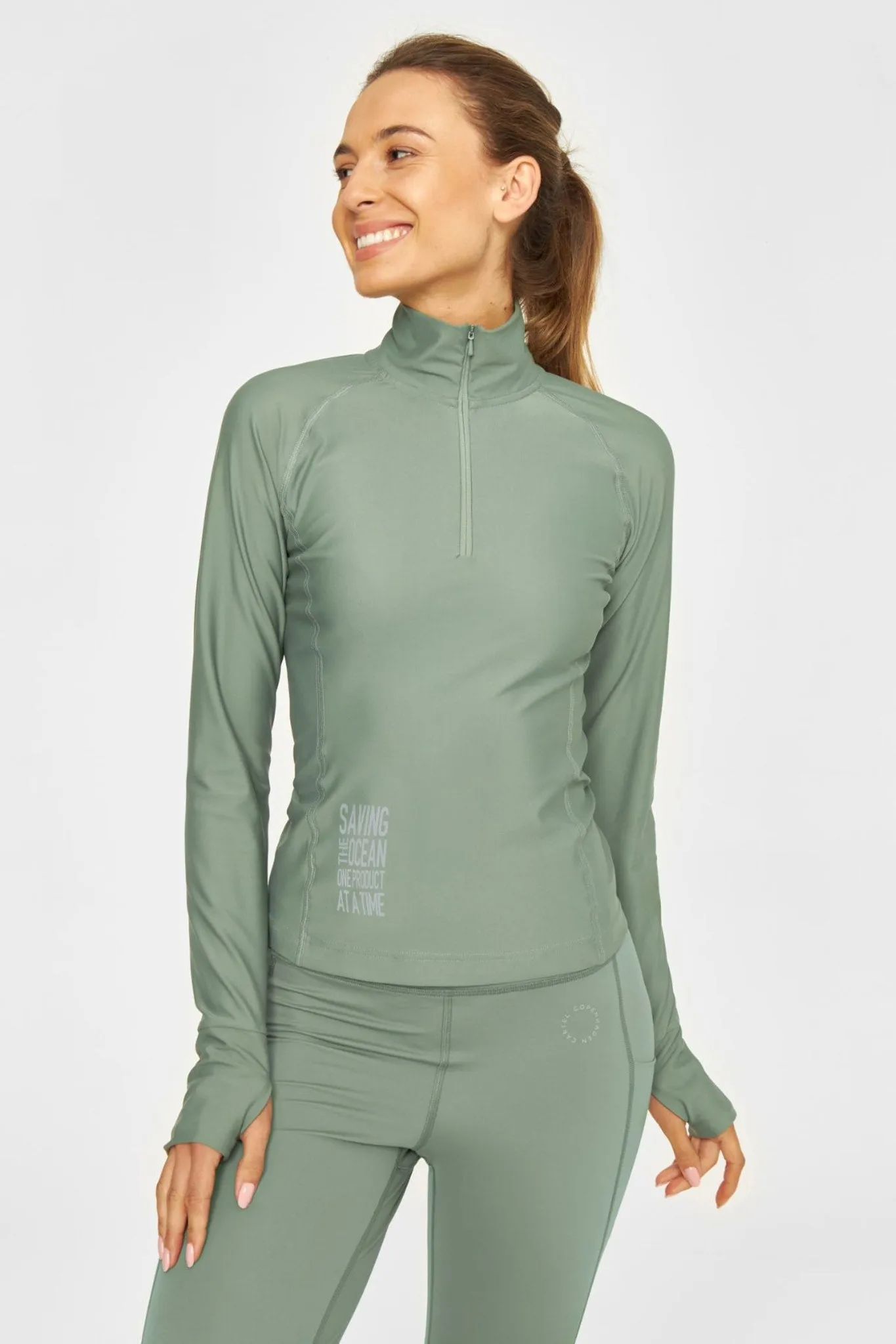 Elevate Long-Sleeve Slim-Fit Top Statement Army