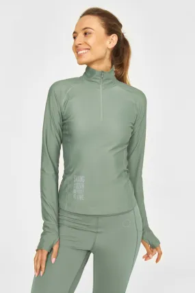 Elevate Long-Sleeve Slim-Fit Top Statement Army