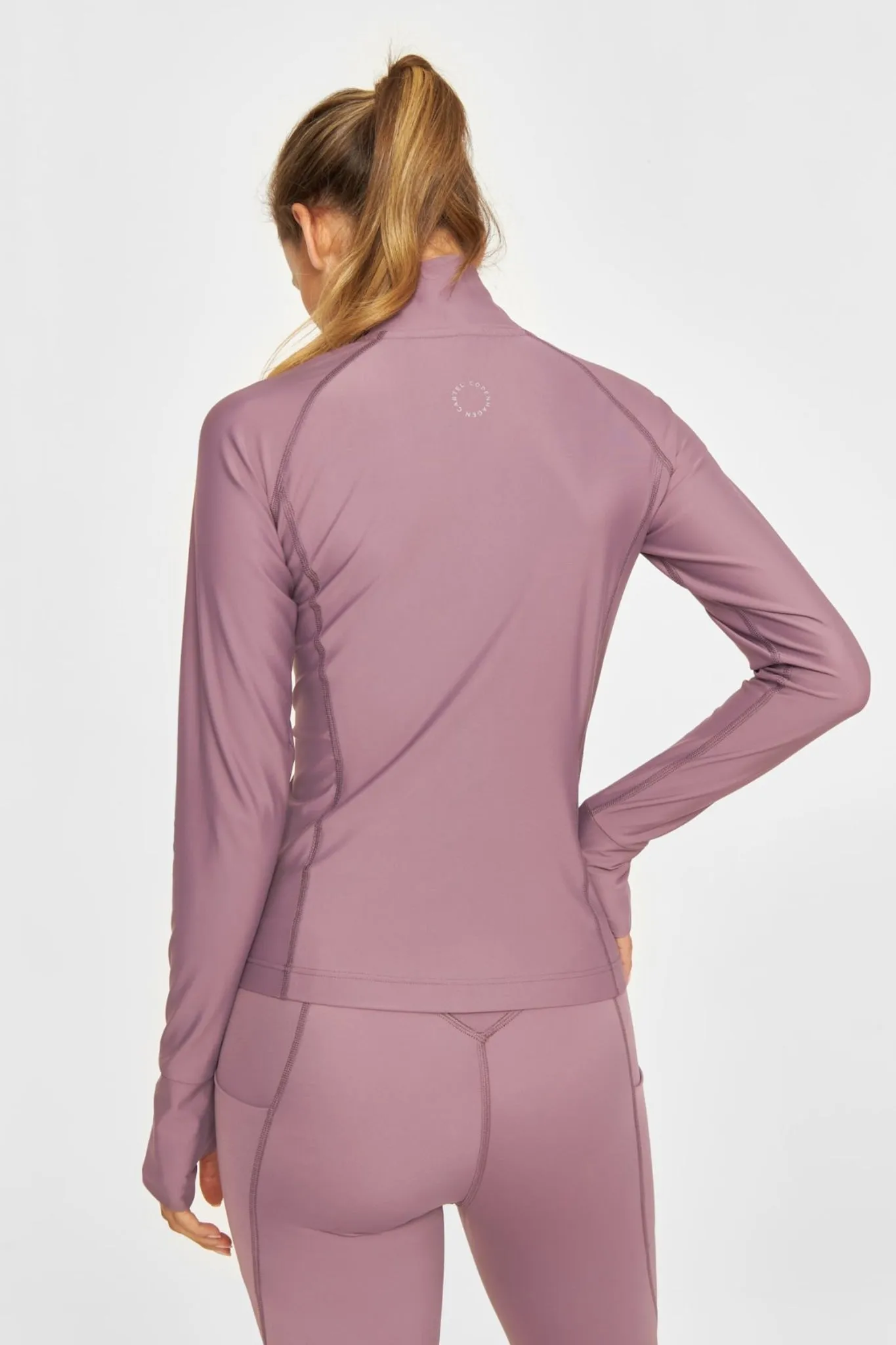 Elevate Long-Sleeve Slim-Fit Top Statement Plum