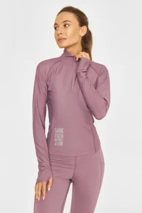 Elevate Long-Sleeve Slim-Fit Top Statement Plum