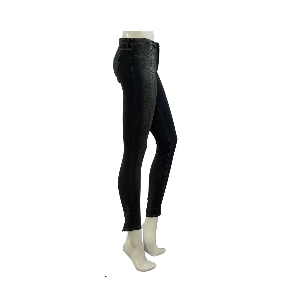 Elie Tahari Denim Jeans Snakeskin Fade Gray Size 26 SKU 000016