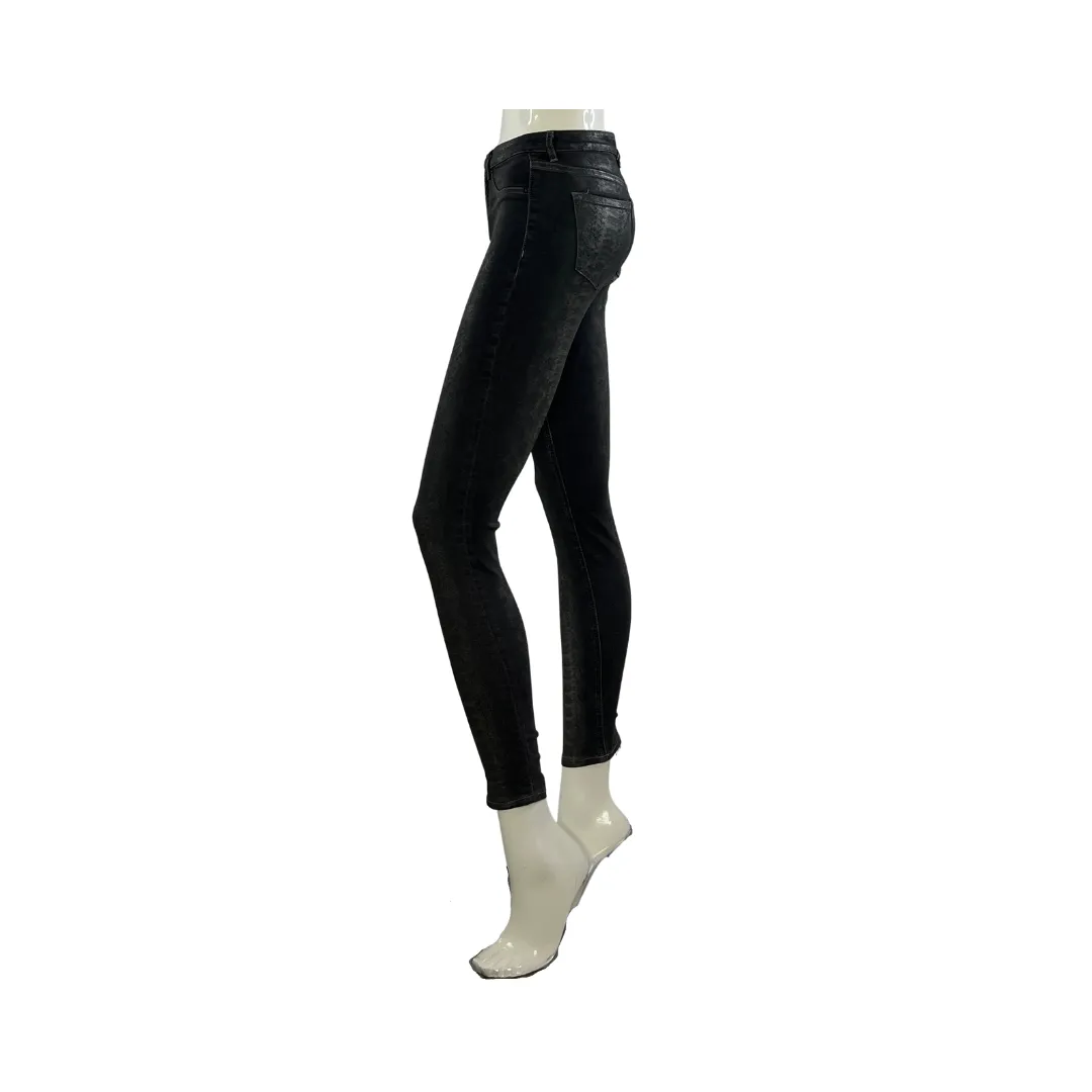 Elie Tahari Denim Jeans Snakeskin Fade Gray Size 26 SKU 000016
