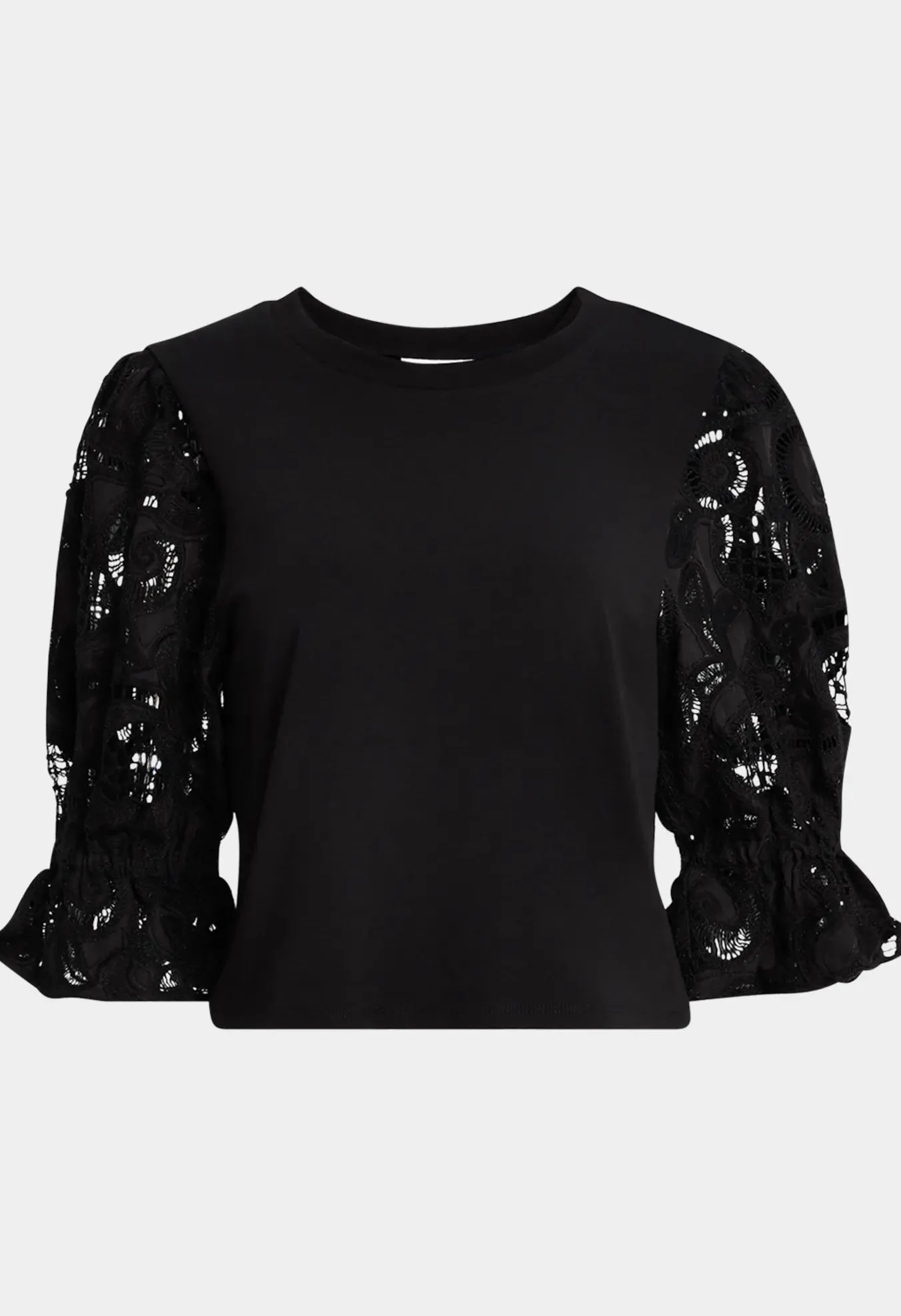 Embroidered Cotton Paisley Carmine Top