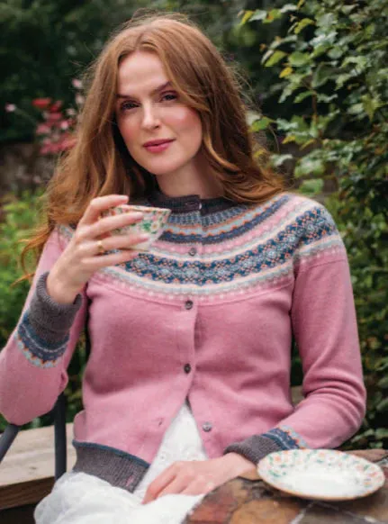 ERIBE - ALPINE SHORT(Cropped) CARDIGAN -  Vintage Pink