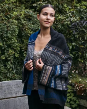 Eribe Knitwear Montrose Blanket Coat In New Hermes