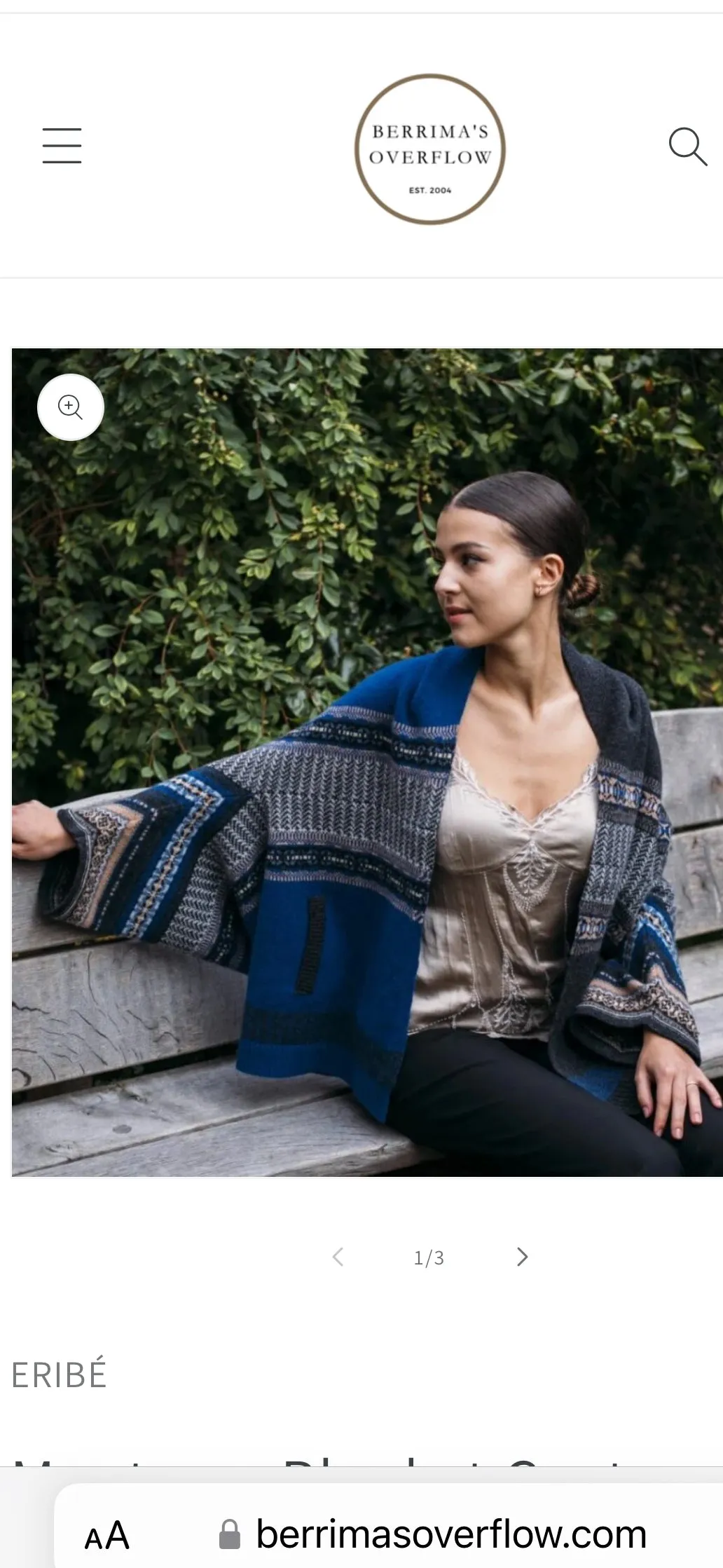 Eribe Knitwear Montrose Blanket Coat In New Hermes