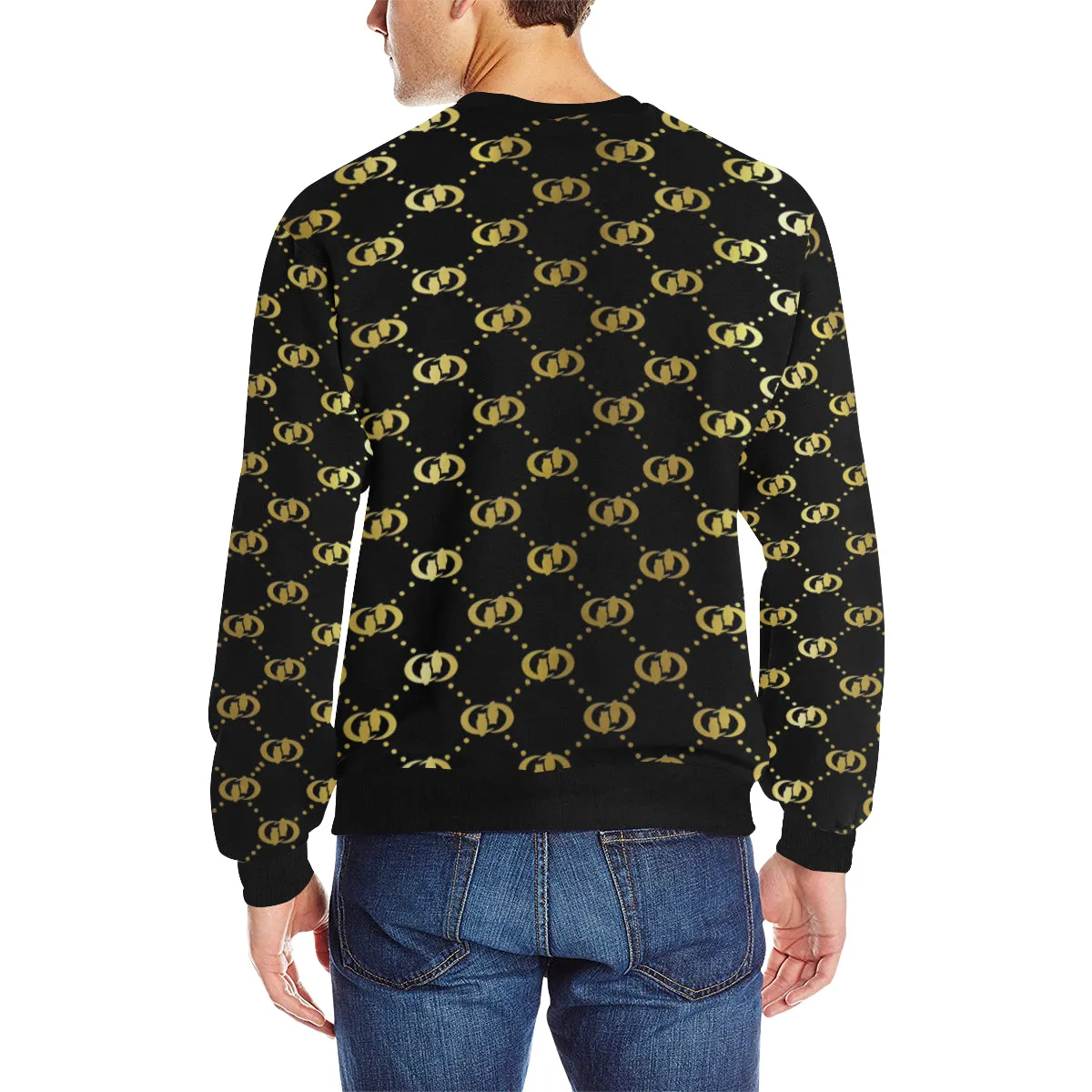 EXCELLENCE BLCCGLD Men's Rib Cuff Crew Neck Sweatshirt