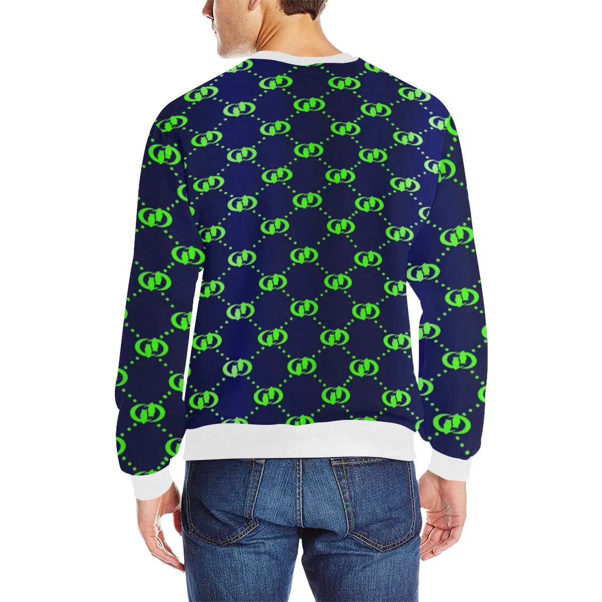 EXCELLENCE BLSKNK Men's Rib Cuff Crew Neck Sweatshirt