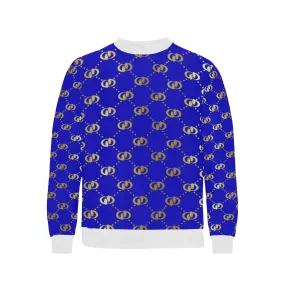 EXCELLENCE BLSKYGLD Men's Rib Cuff Crew Neck Sweatshirt