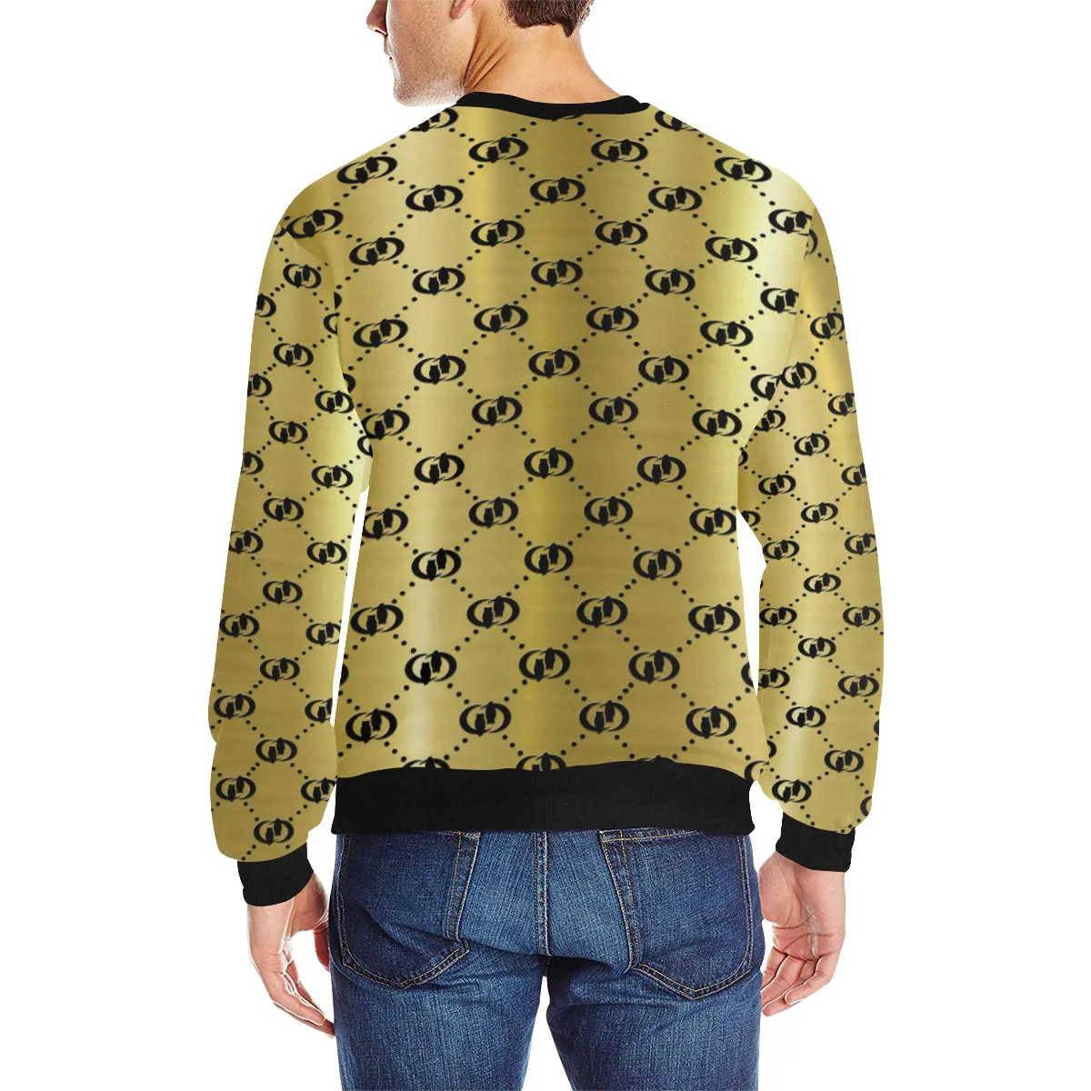 EXCELLENCE GLDBLCC Men's Rib Cuff Crew Neck Sweatshirt