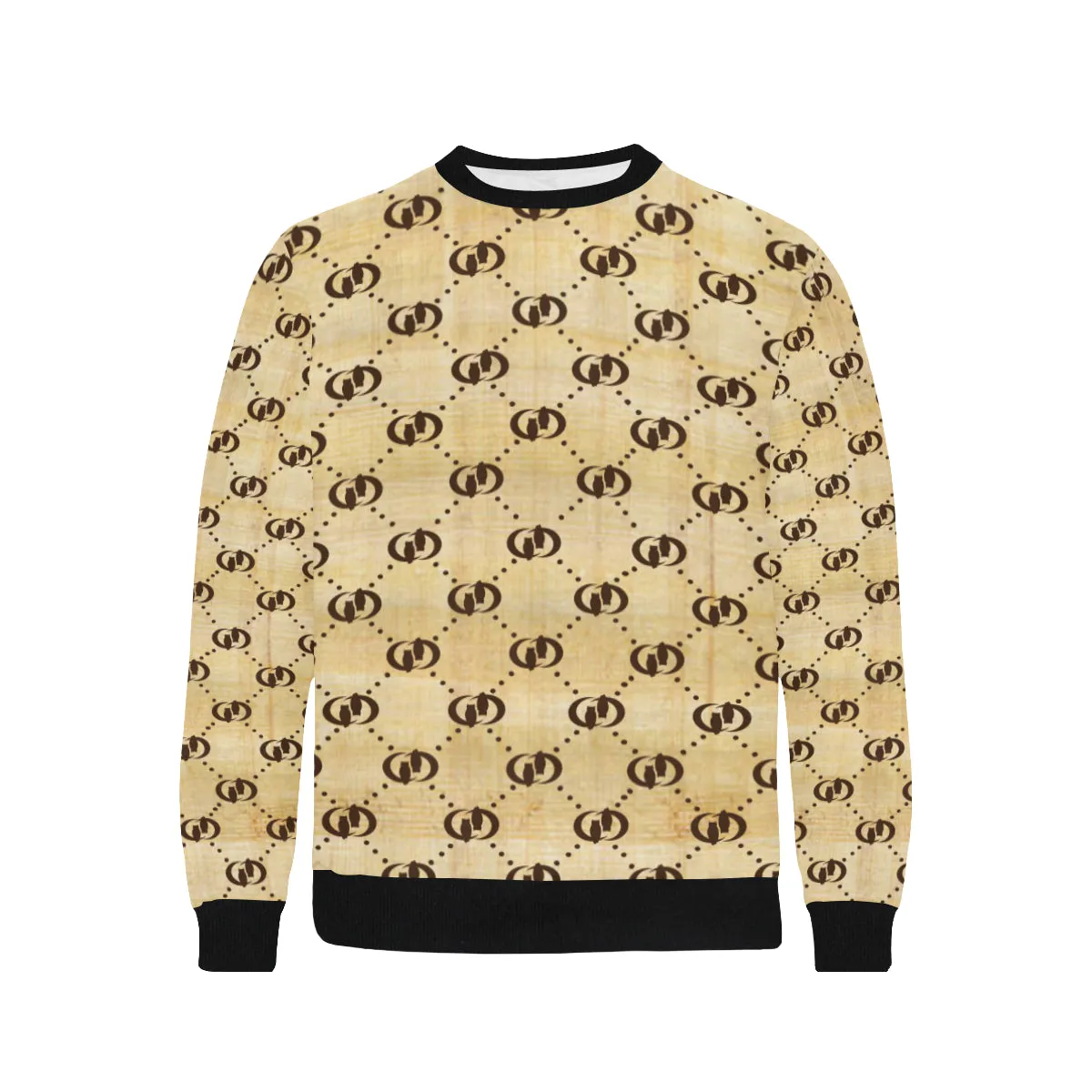 EXCELLENCE NILE Men's Rib Cuff Crew Neck Sweatshirt