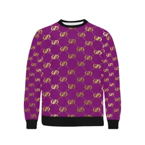 EXCELLENCE PRPLGLD Men's Rib Cuff Crew Neck Sweatshirt