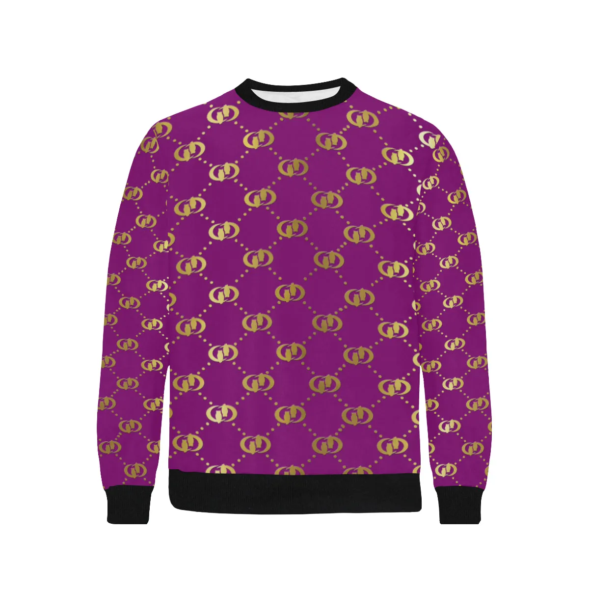 EXCELLENCE PRPLGLD Men's Rib Cuff Crew Neck Sweatshirt