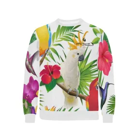 EXOTIC STYLE Men's Rib Cuff Crew Neck Sweatshirt