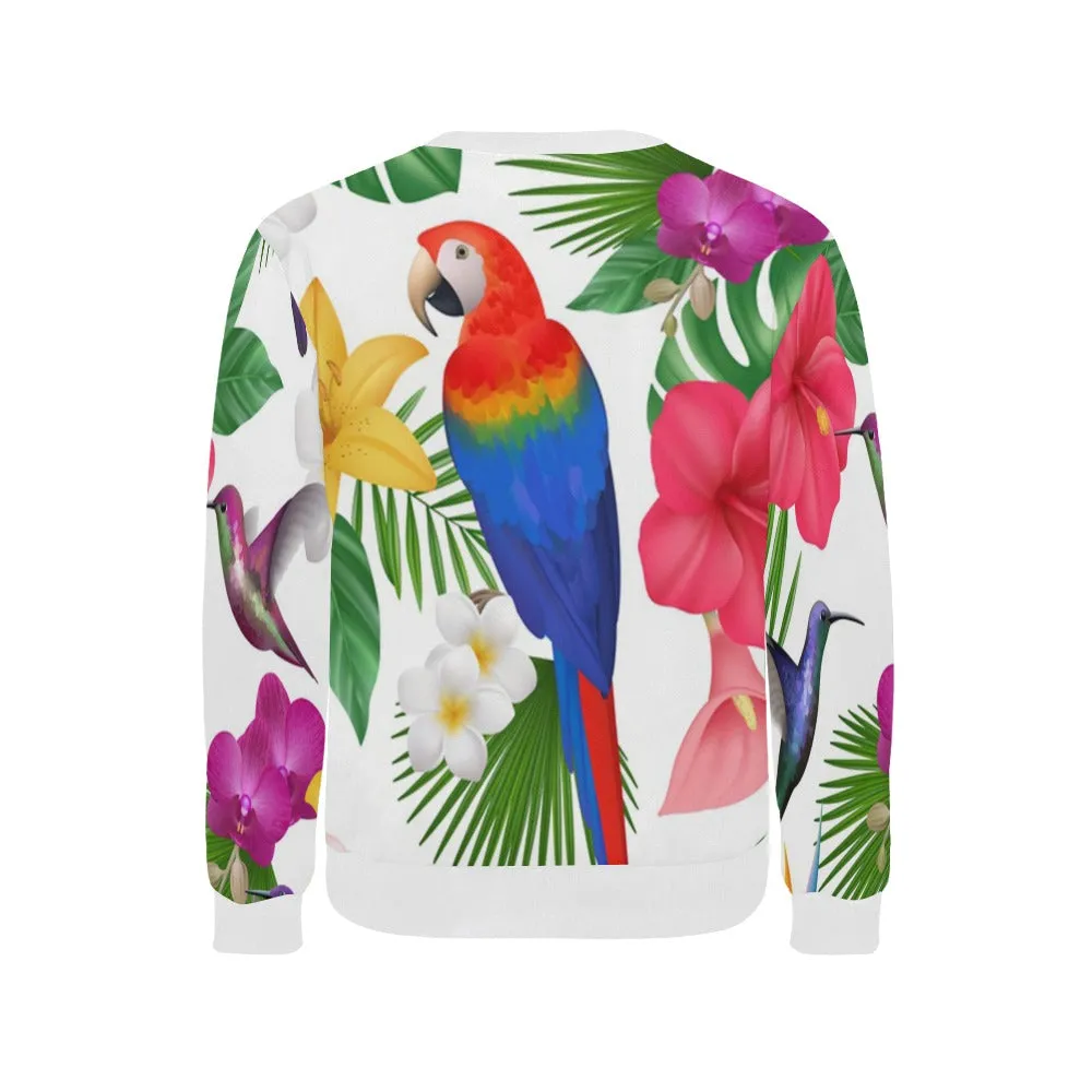 EXOTIC STYLE Men's Rib Cuff Crew Neck Sweatshirt