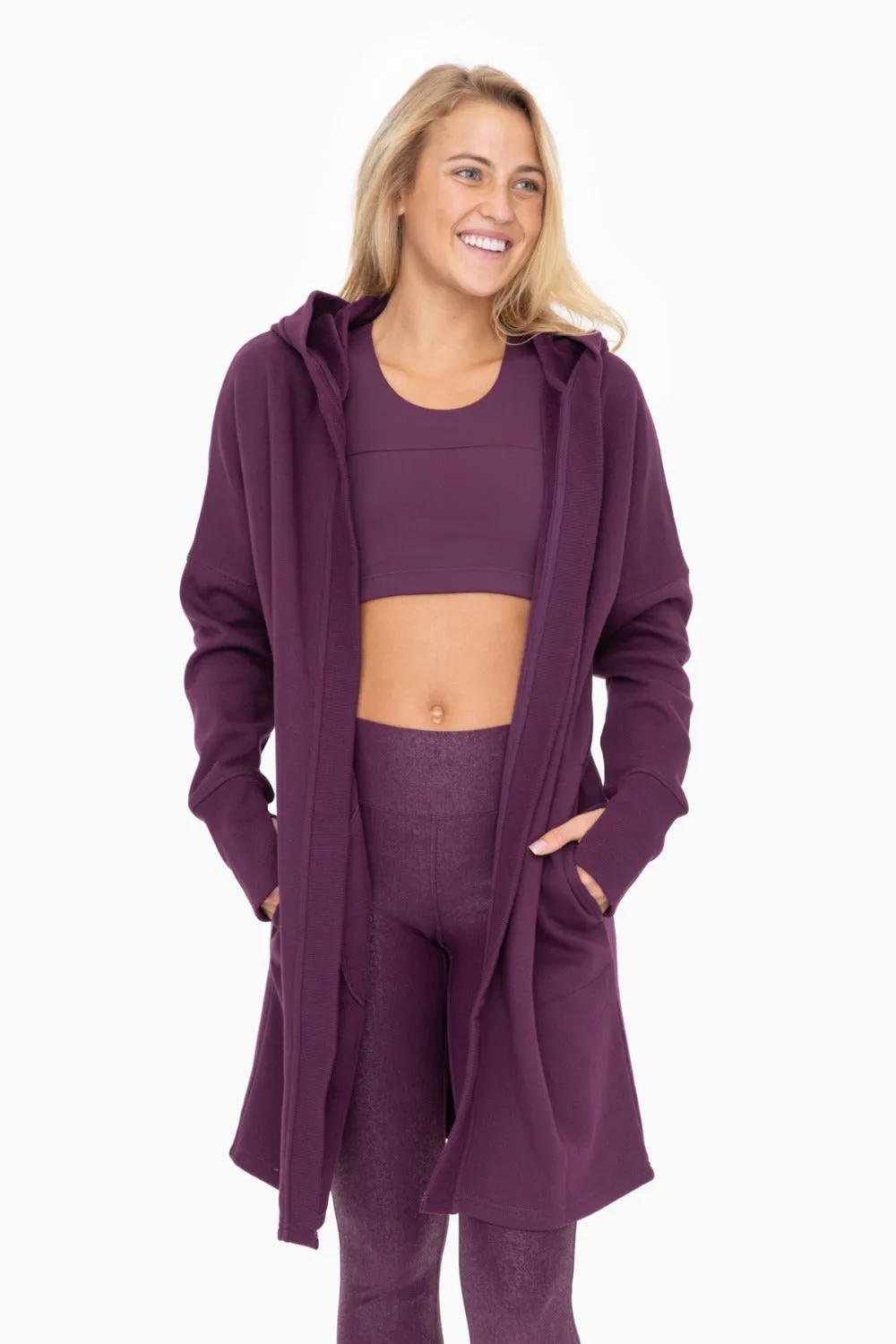 Fleece Lined Hooded Cardigan