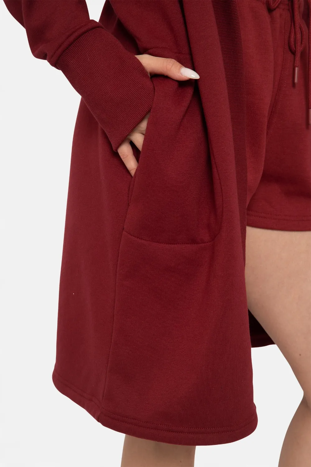Fleece Lined Hooded Cardigan