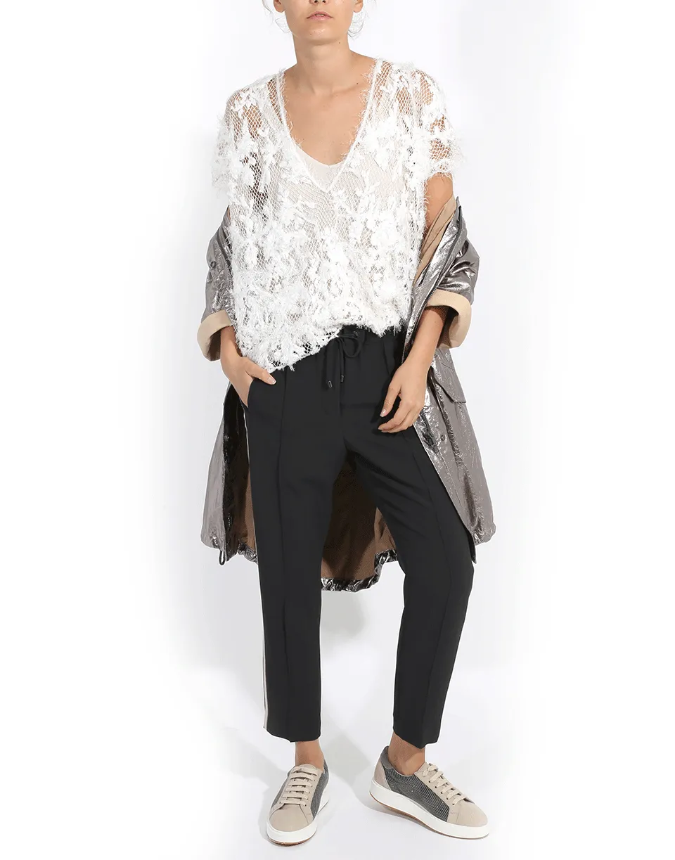 Floral Embroidered Pullover