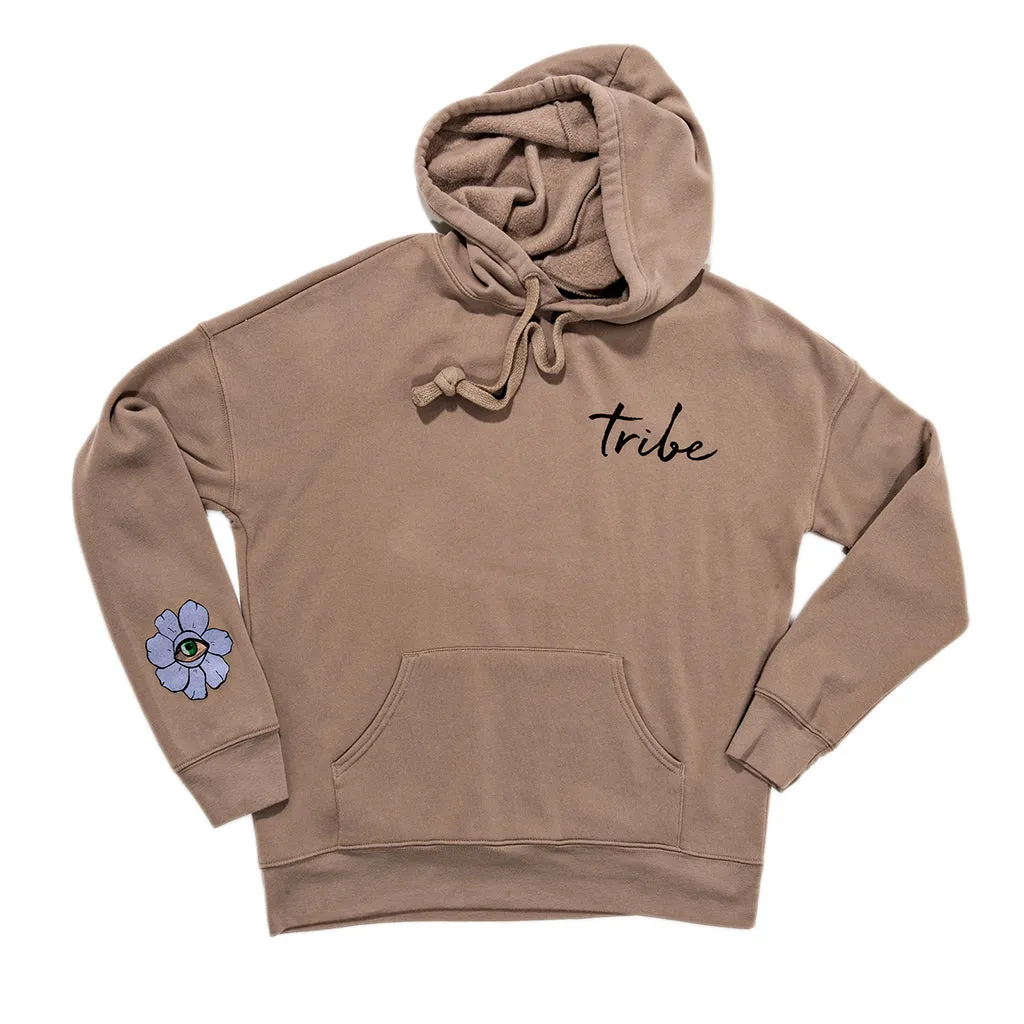 FLOWER CROWN TAUPE HOODIE