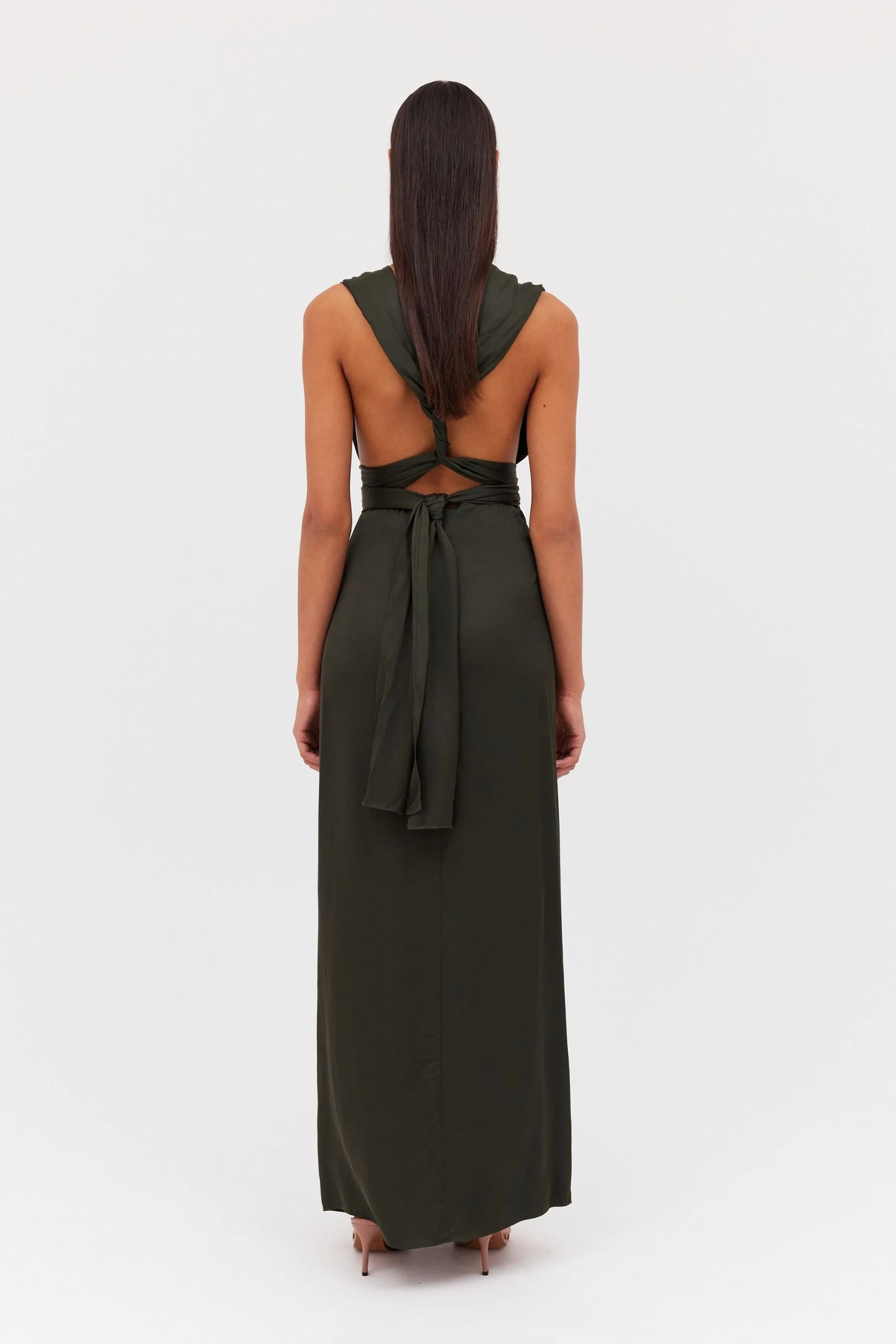 FOREST SATIN ASCENDENT GOWN
